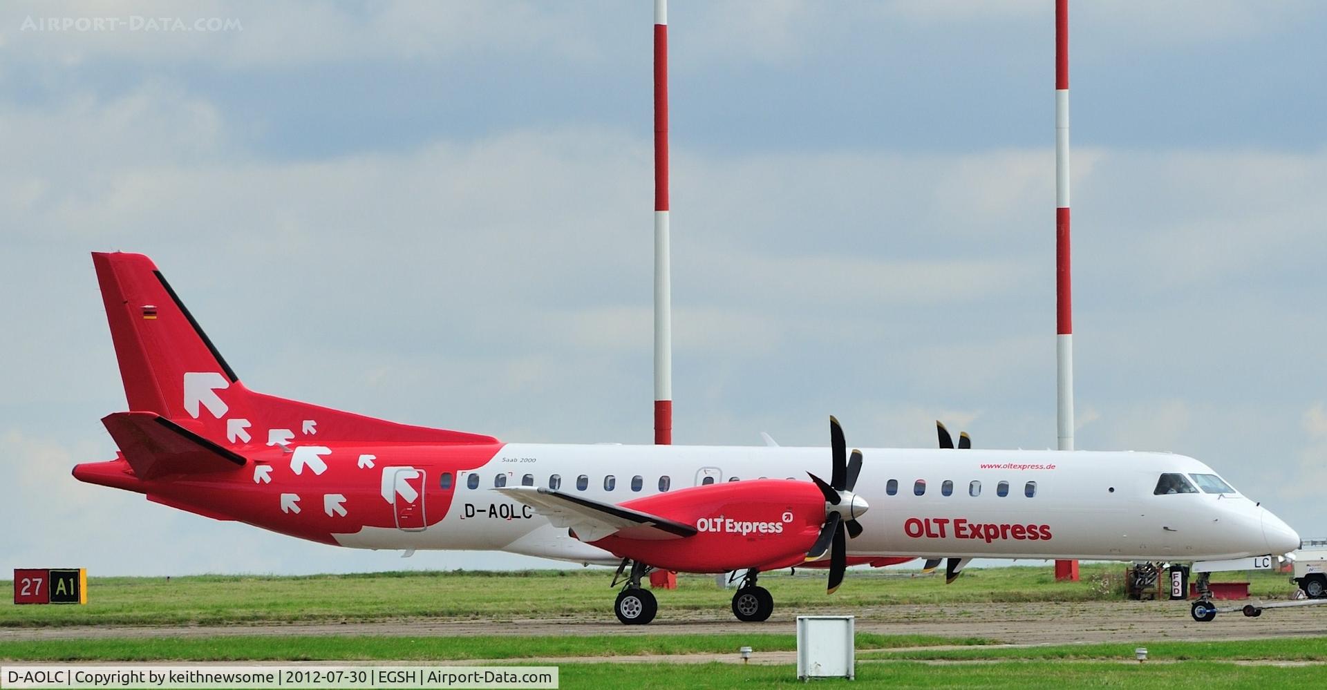 D-AOLC, 1995 Saab 2000 C/N 2000-016, Fresh from spray shop !