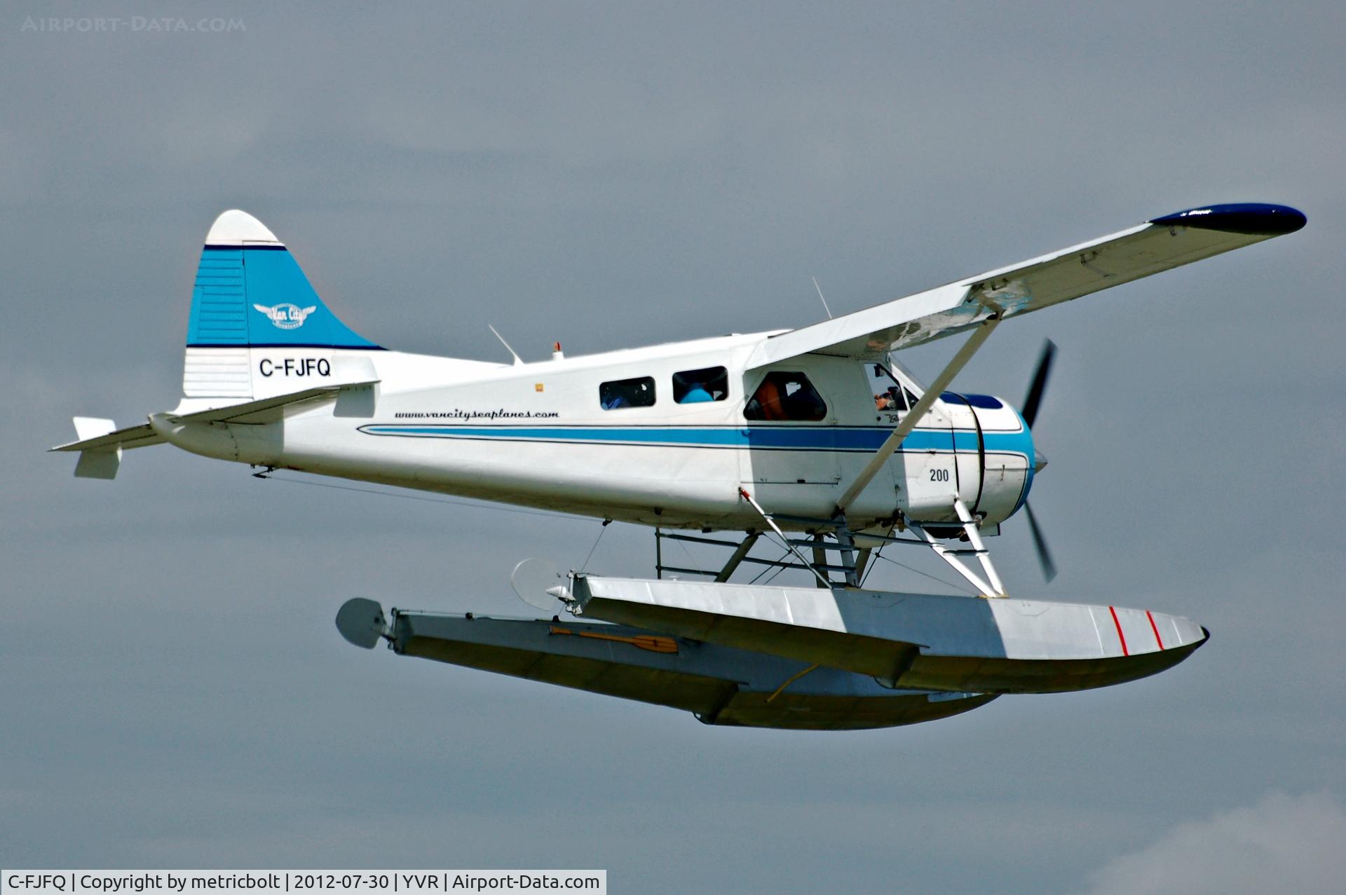 C-FJFQ, 1956 De Havilland Canada DHC-2 Beaver Mk.1 C/N 963, www.vancityseaplanes.com Beaver arrival on the Fraser River