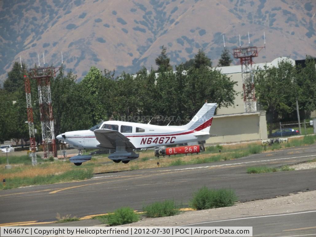 N6467C, 1978 Piper PA-28-181 Archer C/N 28-7890376, Touching down 26L