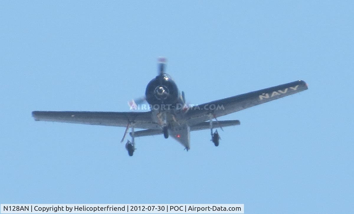 N128AN, 1951 North American T-28S Fennec C/N 96, Starting high final for 26L
