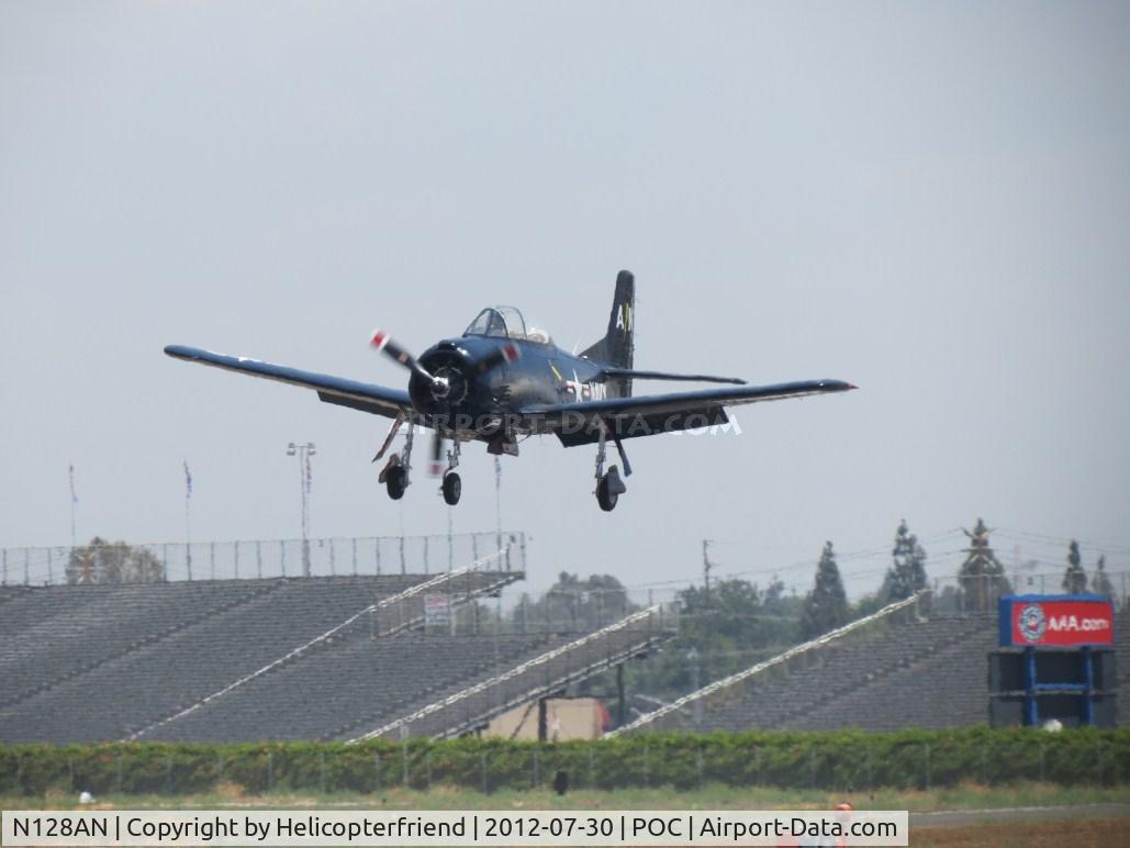 N128AN, 1951 North American T-28S Fennec C/N 96, On final approaching the numbers 26L