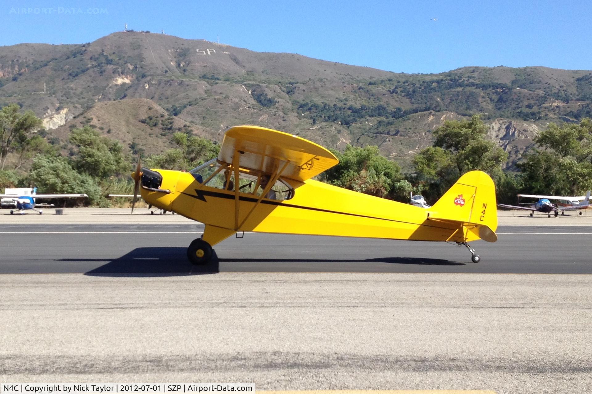 N4C, 1947 Piper J3C-65 Cub Cub C/N 22804, Taxiing for takeoff