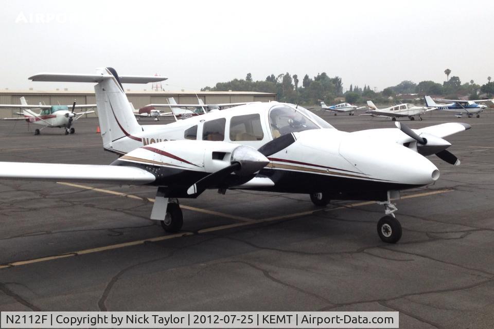 N2112F, 1978 Piper PA-44-180 Seminole C/N 44-7995154, Parked at El Monte