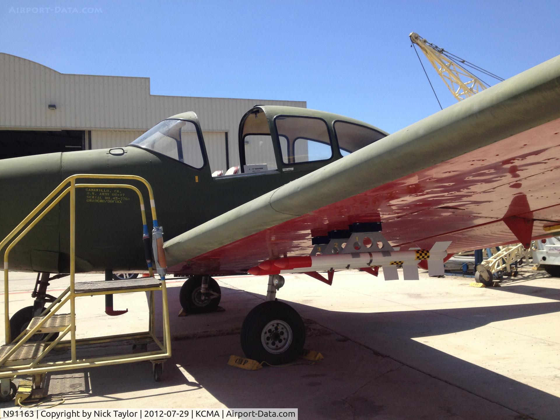 N91163, 1946 North American Navion C/N NAV-4-217, Now with rockets!