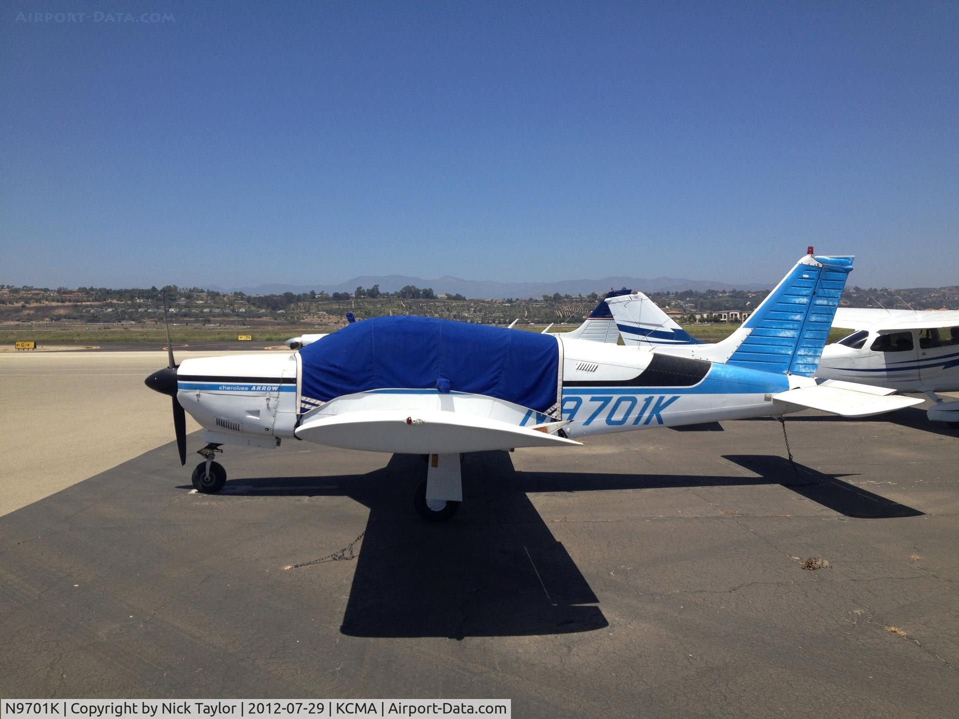 N9701K, 1976 Piper PA-28R-200 C/N 28R-7635257, Compare the paint fade since Steve Nation's photo back in 07.