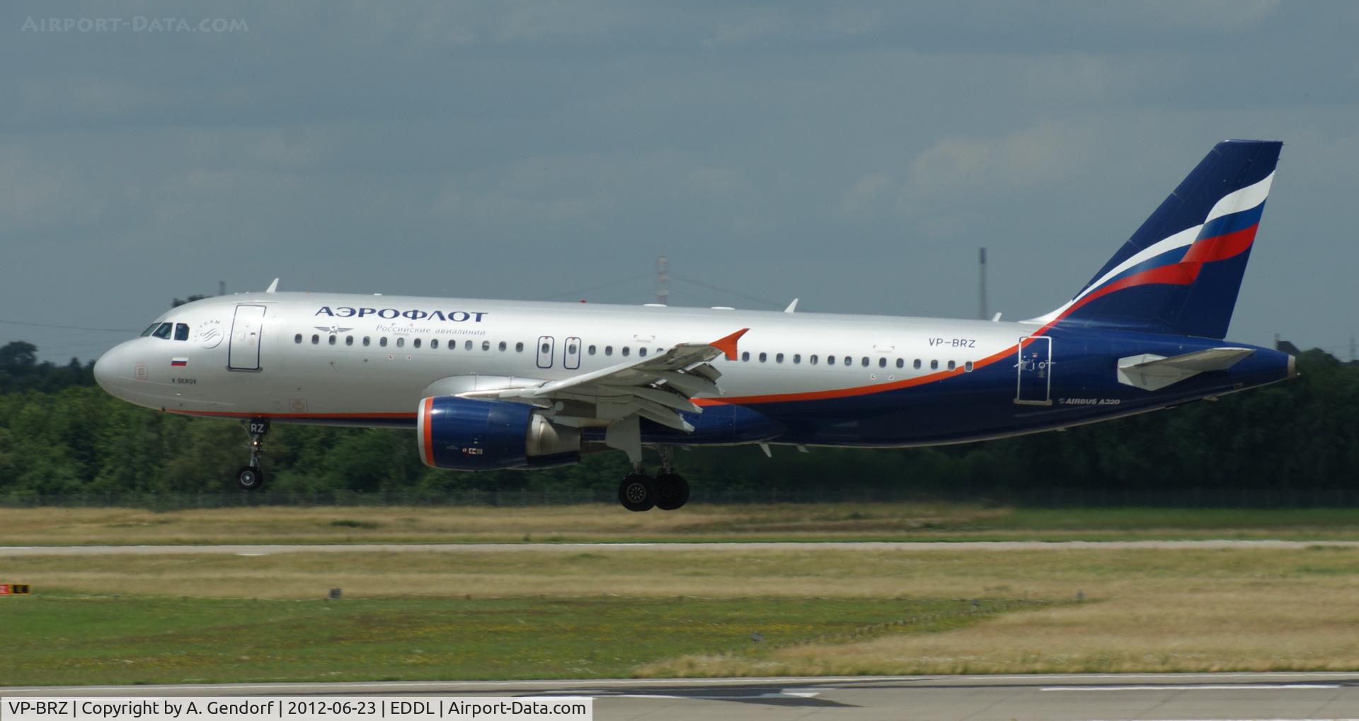 VP-BRZ, 2007 Airbus A320-214 C/N 3157, Aeroflot, seen here on short finals at Düsseldorf Int´l (EDDL)