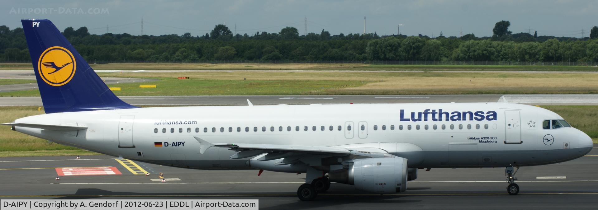 D-AIPY, 1991 Airbus A320-211 C/N 161, Lufthansa, seen here on the taxiway at Düsseldorf Int´l (EDDL)