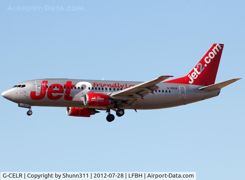 G-CELR, 1986 Boeing 737-330(QC) C/N 23523, Landing rwy 27