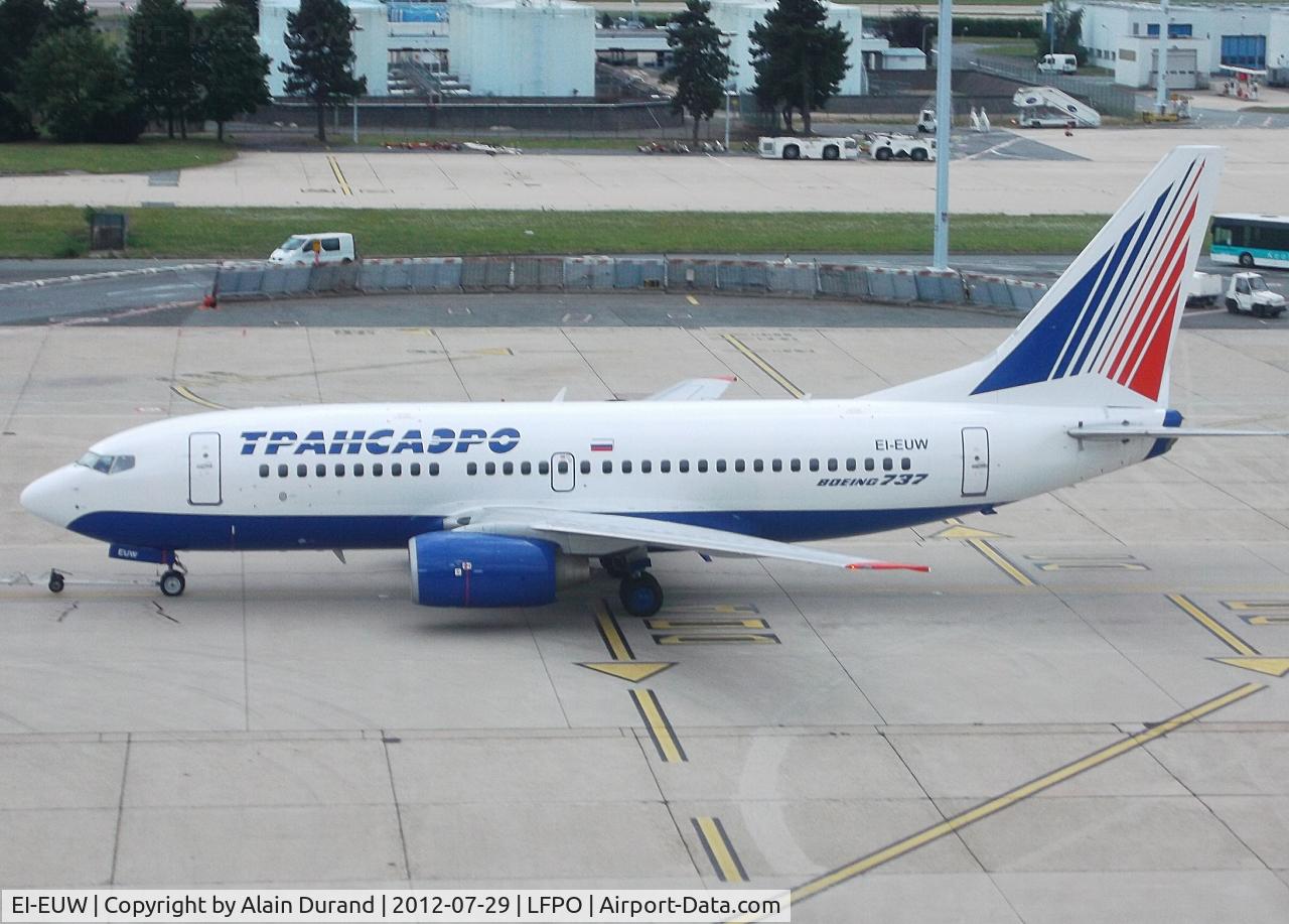 EI-EUW, 2004 Boeing 737-7Q8 C/N 29350, In the portfolio of ILFC since day of order and now entrusted to Transaero, C/N 1452 was initially operated by Malev as HA-LOI until its demise in February 2012.