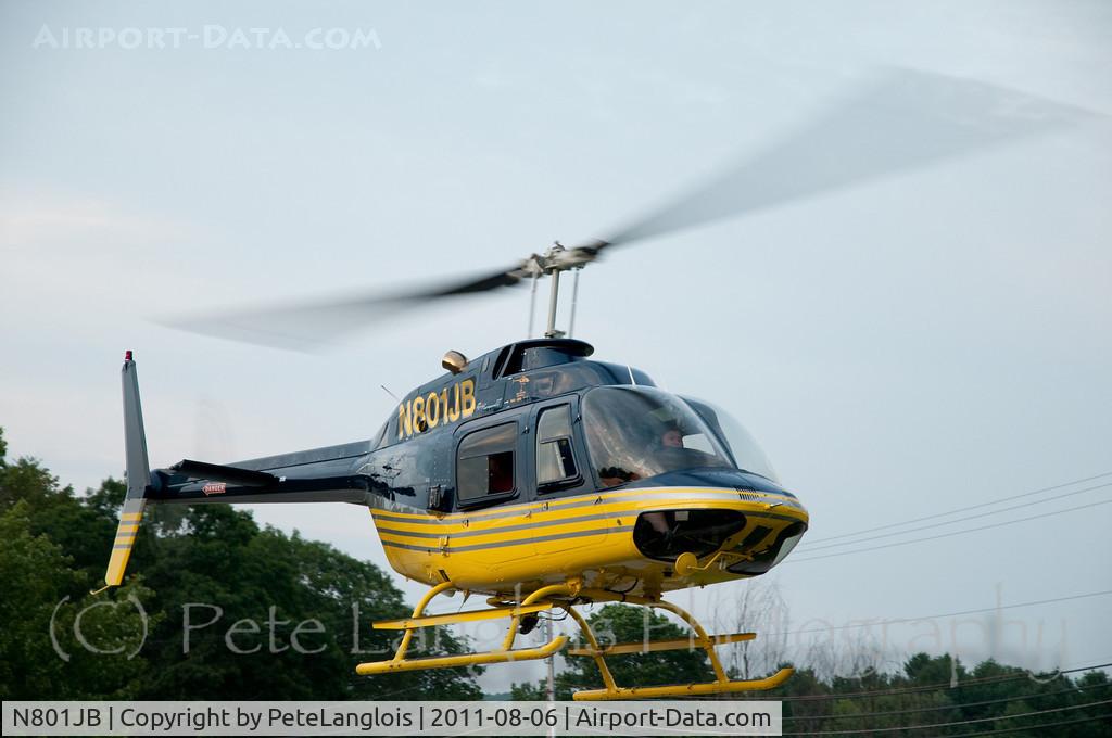 N801JB, 1979 Bell 206B JetRanger C/N 2697, JBI Helicopters N801JB at the Pittsfield NH Rotary Hot Air Balloon Rally