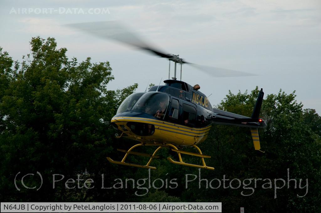 N64JB, 1978 Bell 206B C/N 2437, JBI Helicopters N64JB at the Pittsfield NH Rotary Hot Air Balloon Rally
