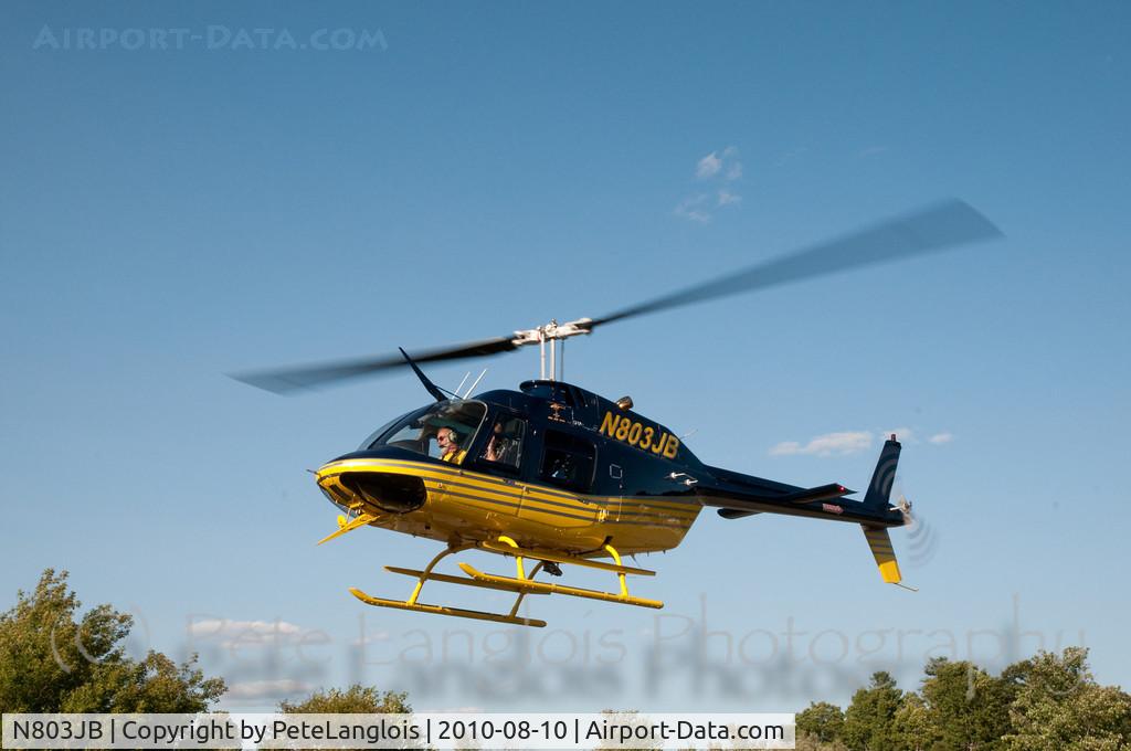 N803JB, 1991 Bell 206B C/N 4172, JBI Helicopters N803JB at the Pittsfield NH Rotary Hot Air Balloon Rally