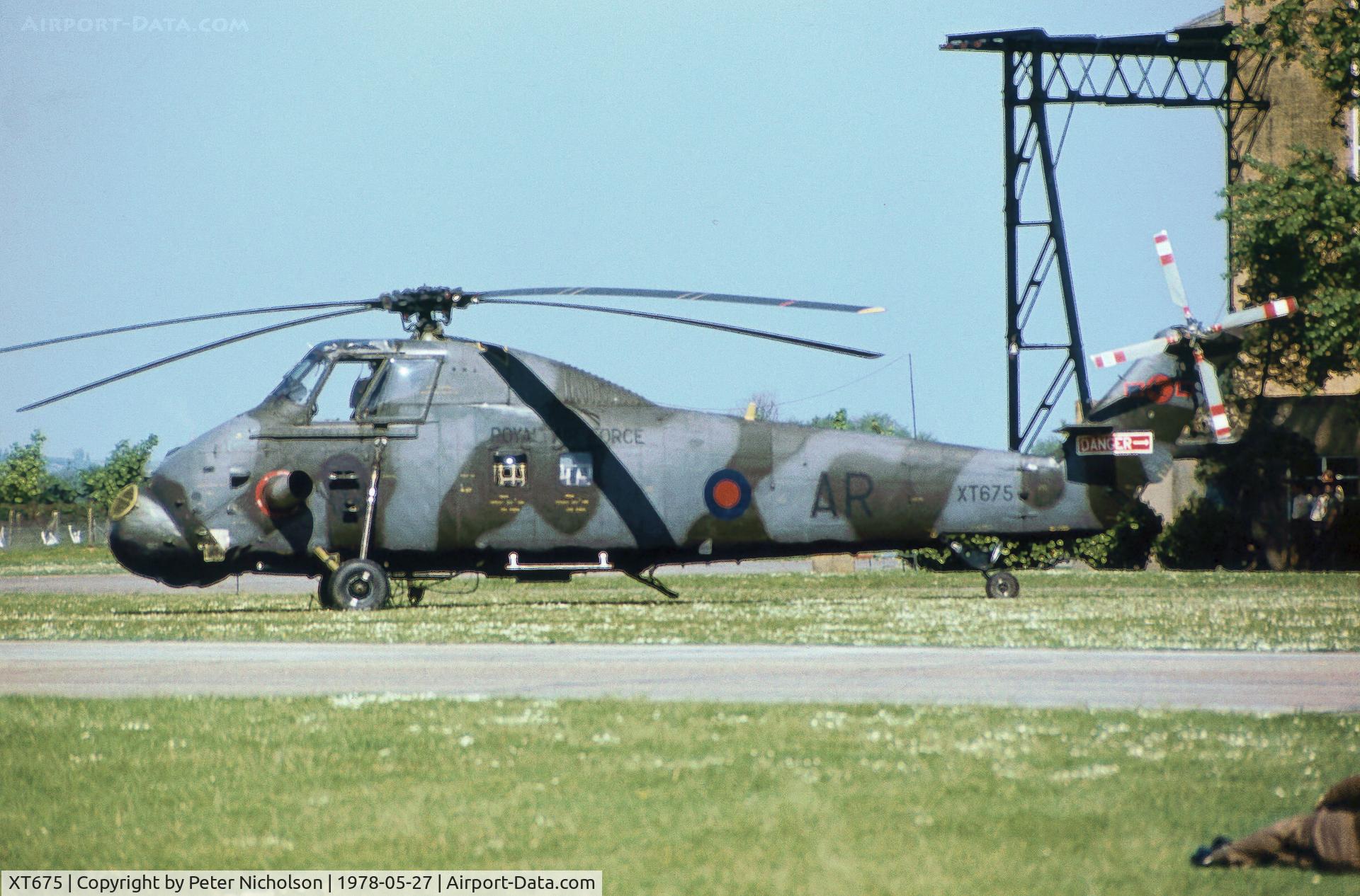 XT675, 1967 Westland Wessex HC.2 C/N WA543, Wessex HC.2 of 72 Squadron on display at the 1978 Bassingbourn Airshow.