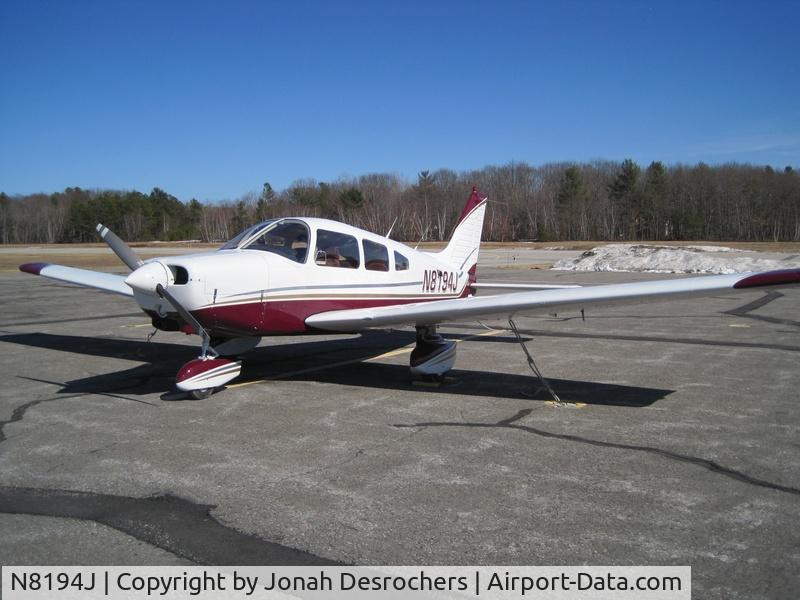 N8194J, 1982 Piper PA-28-161 C/N 28-8216142, Parked at B19 Biddeford Maine