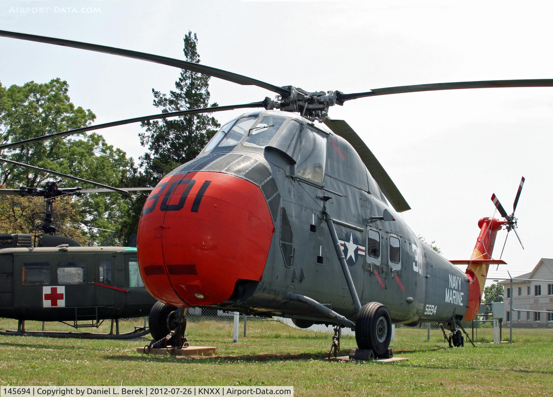 145694, 1958 Sikorsky UH-34J Seabat C/N 58-997, Built as a SH-34J in 1954, this aircraft also had a life as a civil-registered warbird until 1988 after she was retired from the military in April 1971.  When the heli was stripped of its ASW gear, it was redesignated as a UH-34J.