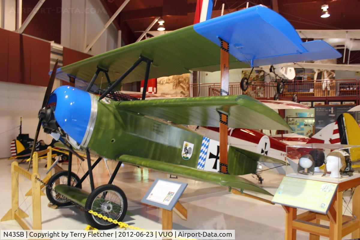 N43SB, 1996 Fokker Dr.1 Triplane Replica C/N 29590ABV, At Pearson Airport Museum , Vancouver , WA , USA