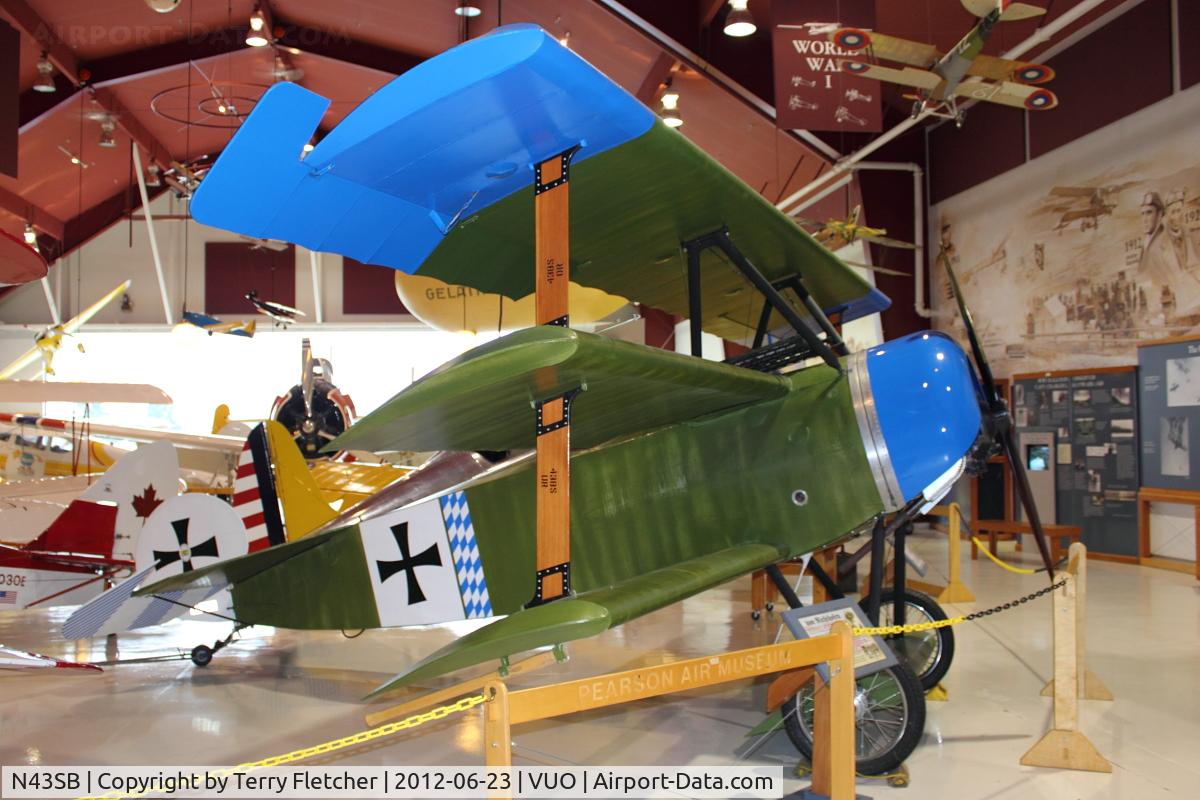 N43SB, 1996 Fokker Dr.1 Triplane Replica C/N 29590ABV, At Pearson Airport Museum , Vancouver , WA , USA