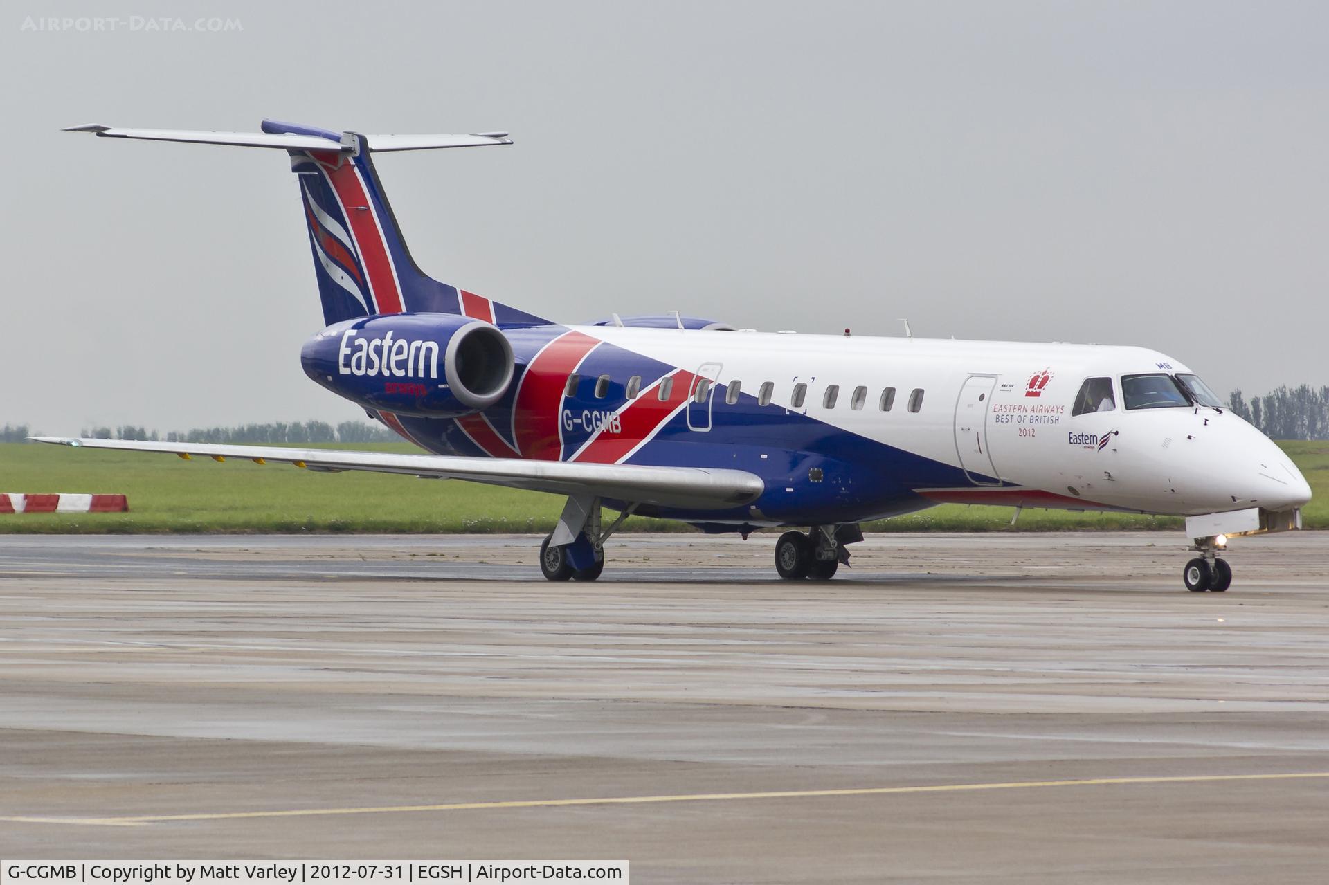 G-CGMB, 2000 Embraer ERJ-135ER (EMB-135ER) C/N 145189, Taxiing away from the terminal.