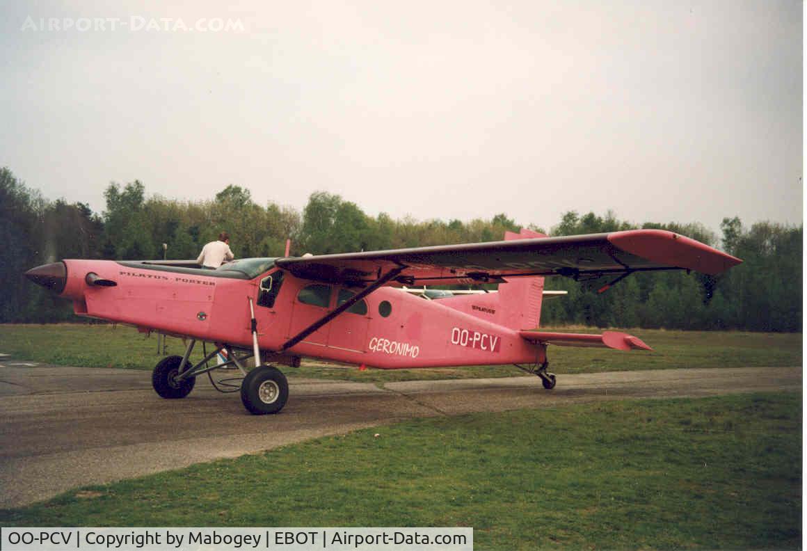 OO-PCV, 1992 Pilatus PC-6/B2-H4 Turbo Porter C/N 882, The OO-PCV at Oud-Turnhout airfield end 90's.