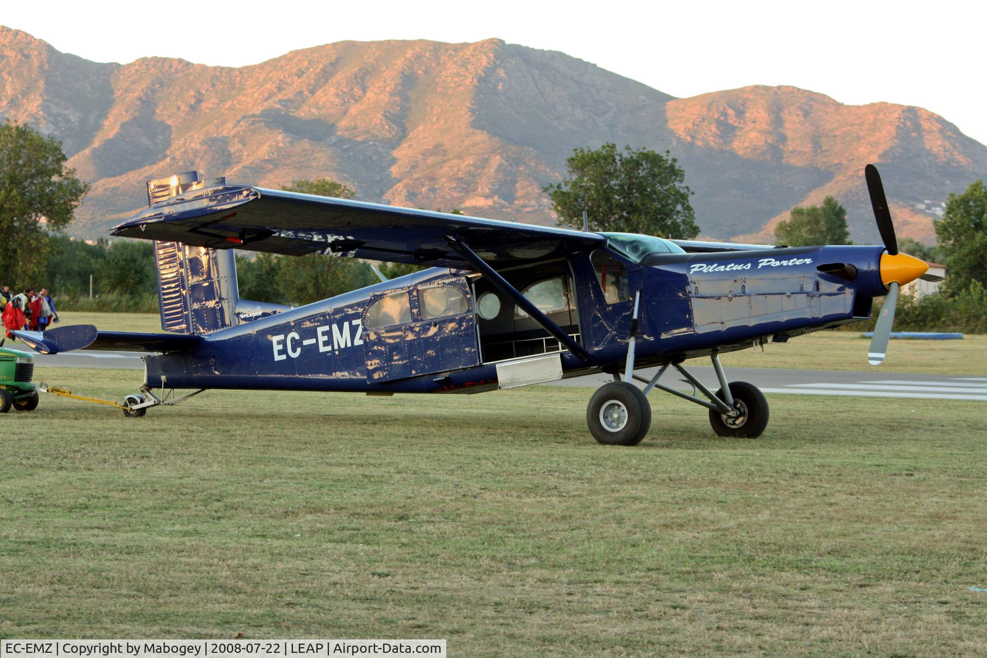 EC-EMZ, 1968 Pilatus PC-6/B2-H2 Turbo-Porter C/N 672, The EC-EMZ at Ampuria Brava airport.