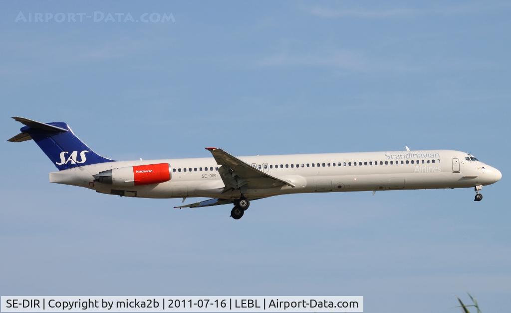 SE-DIR, 1991 McDonnell Douglas MD-82 (DC-9-82) C/N 53004, Landing, Scrap in november 2014