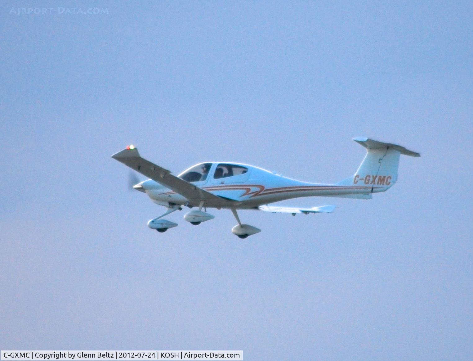 C-GXMC, 2010 Diamond DA-40 Diamond Star C/N 40.1079, Departing EAA Airventure/Oshkosh on 24 July 2012