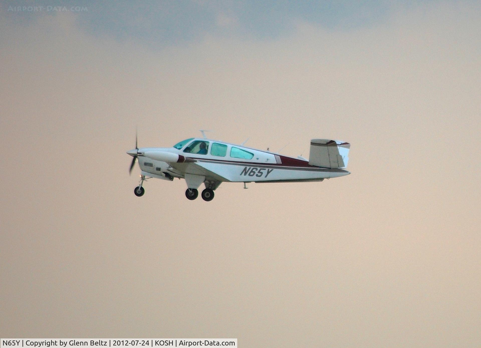 N65Y, 1977 Beech V35B Bonanza C/N D-10080, Departing EAA Airventure/Oshkosh on 24 July 2012