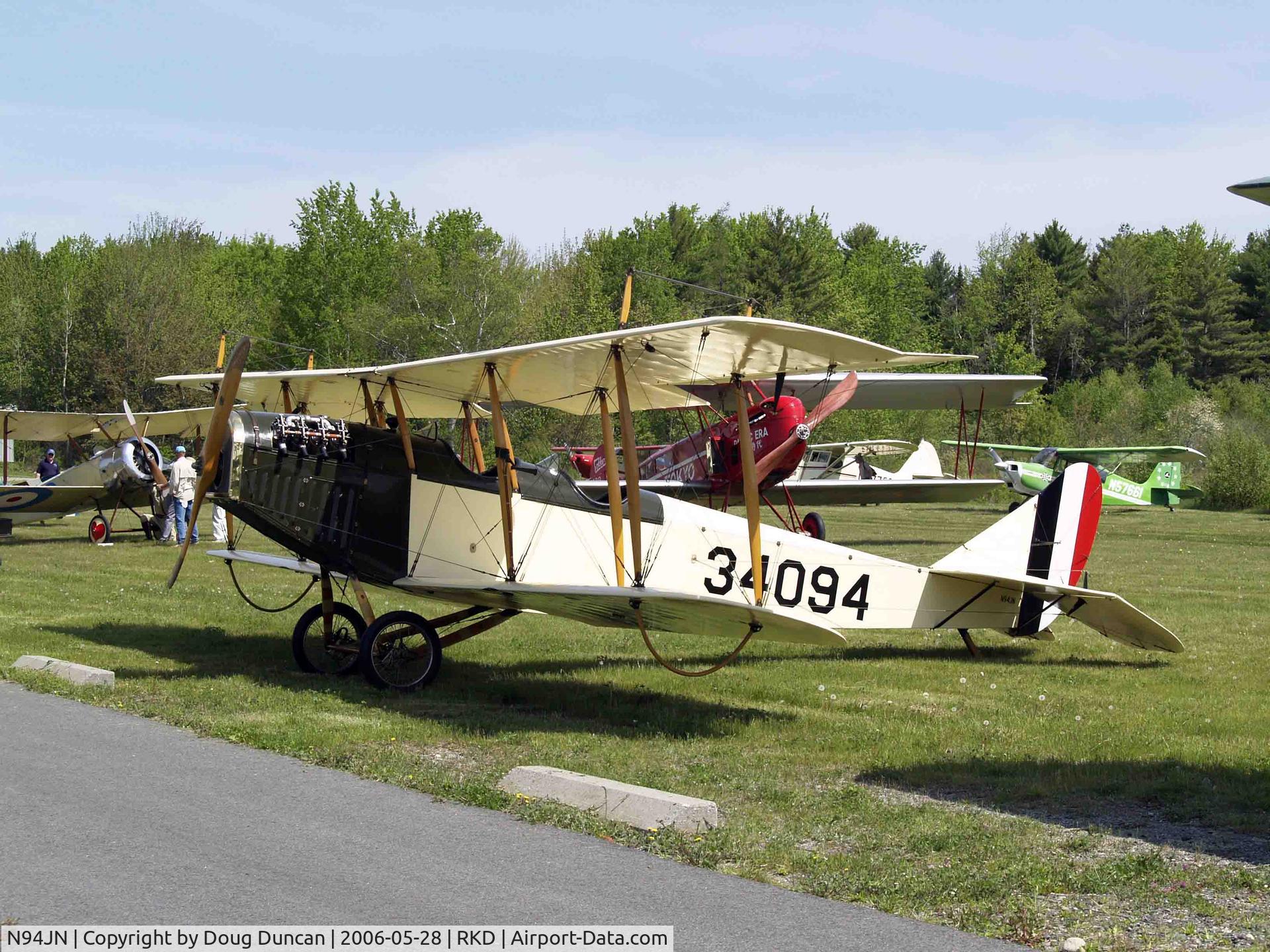 N94JN, 1917 Curtiss JN-4D Jenny C/N 34094, Seen at Owls Head Transportation Museum at Knox County Airport in Rockland, Maine