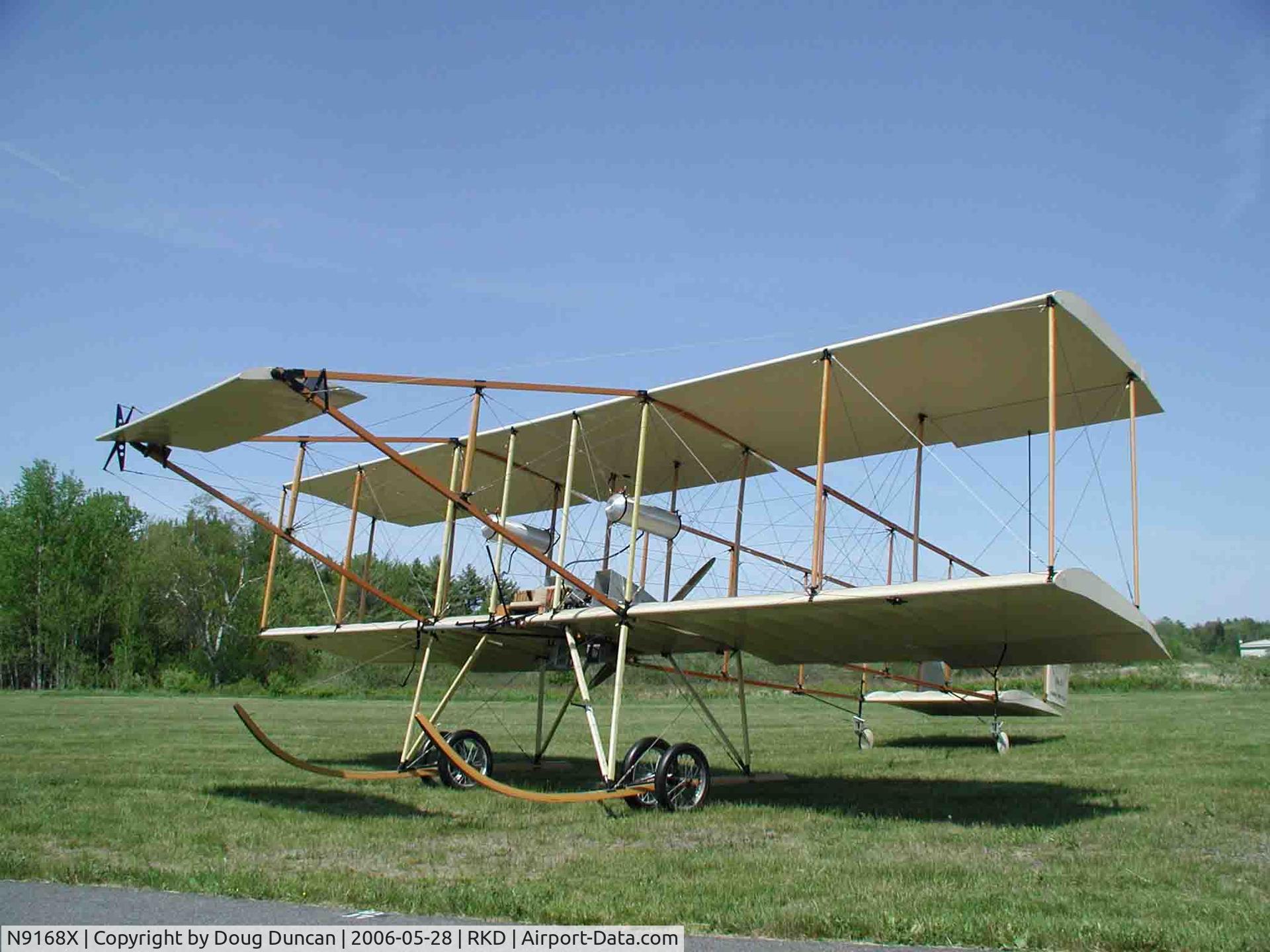 N9168X, Farman Ohtm TYPE III C/N 1, Seen at Owls Head Transportation Museum at Knox County Regional Aiport in Rockland, Maine
