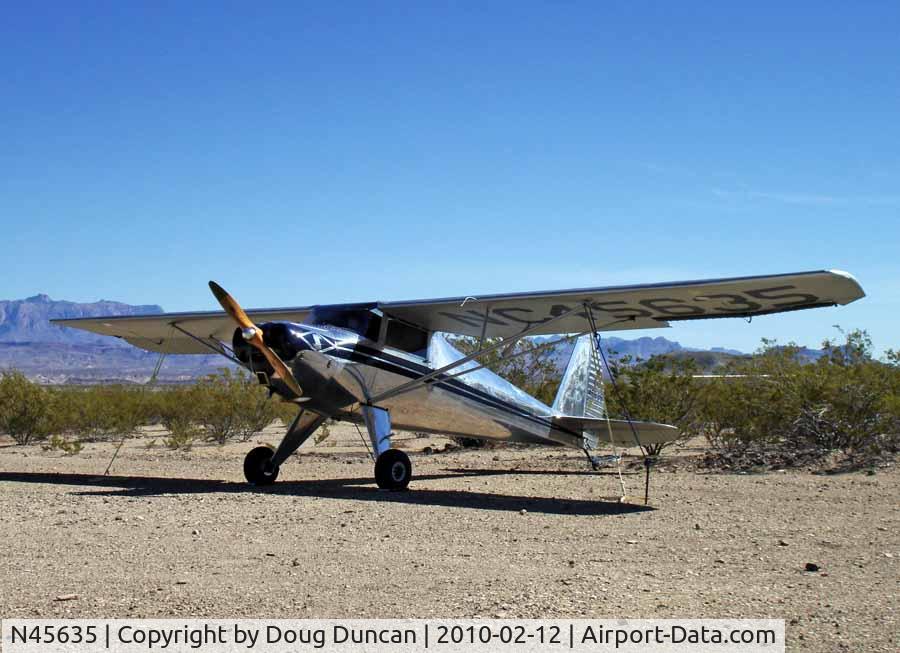 N45635, 1946 Luscombe 8A C/N 2162, Seen at Fulcher Field in Terlingua, Texas
