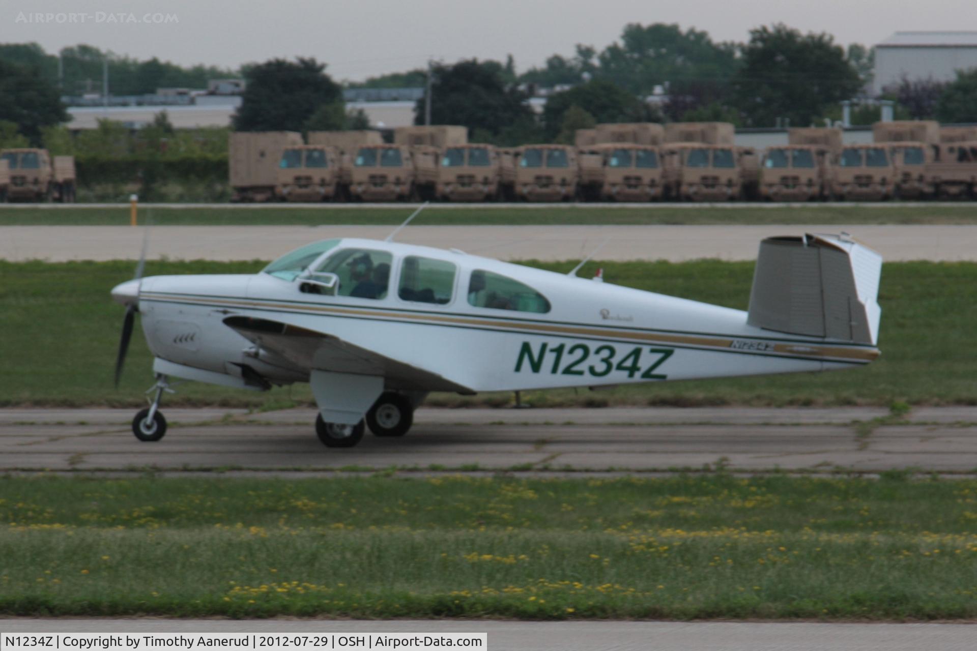 N1234Z, 1961 Beech N35 Bonanza C/N D-6695, Departing Airventure 2012, 1961 Beech N35 Bonanza, c/n D-6695