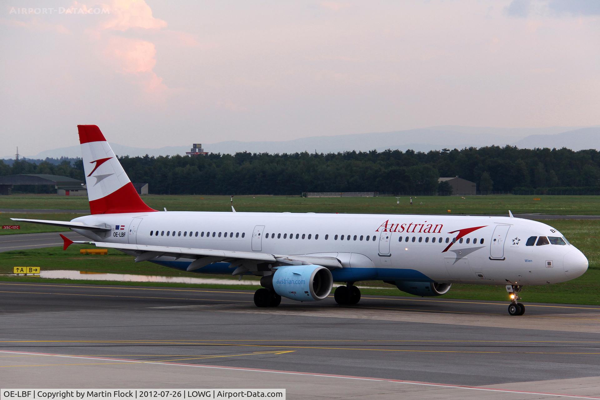 OE-LBF, 2001 Airbus A321-211 C/N 1458, .....