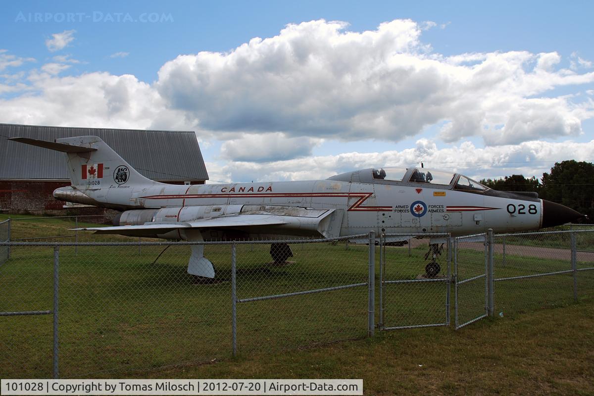 101028, 1957 McDonnell CF-101B Voodoo C/N 524, Displayed at New Brunswick Railway (!) Museum in Hillsborough, New Brunswick, Canada.