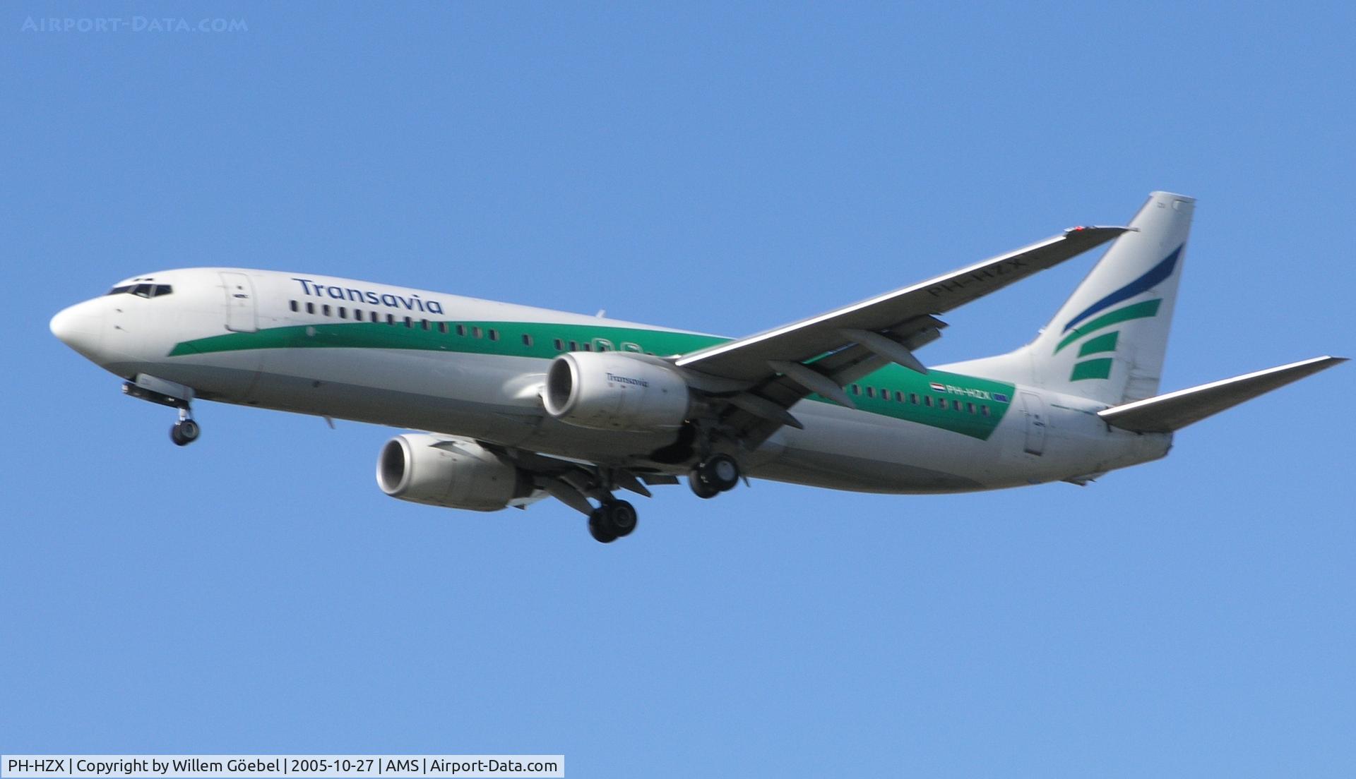 PH-HZX, 2002 Boeing 737-8K2 C/N 28248, Landing on runway C18 of Amsterdam Airport