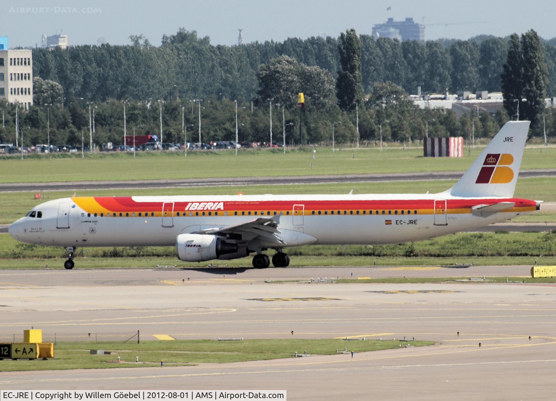 EC-JRE, 2006 Airbus A321-211 C/N 2756, Taxi to runway L18 of Amsterdam Airport