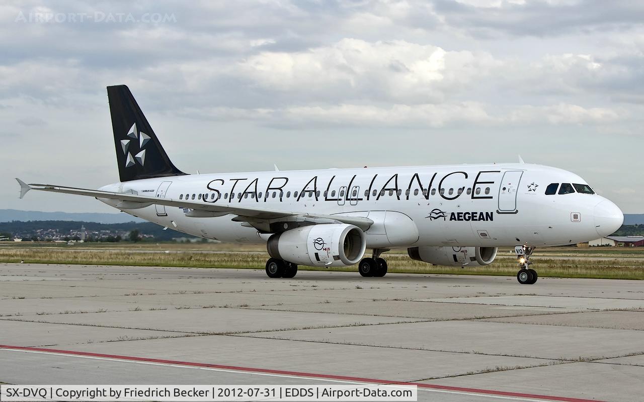 SX-DVQ, 2008 Airbus A320-232 C/N 3526, taxying to the gate