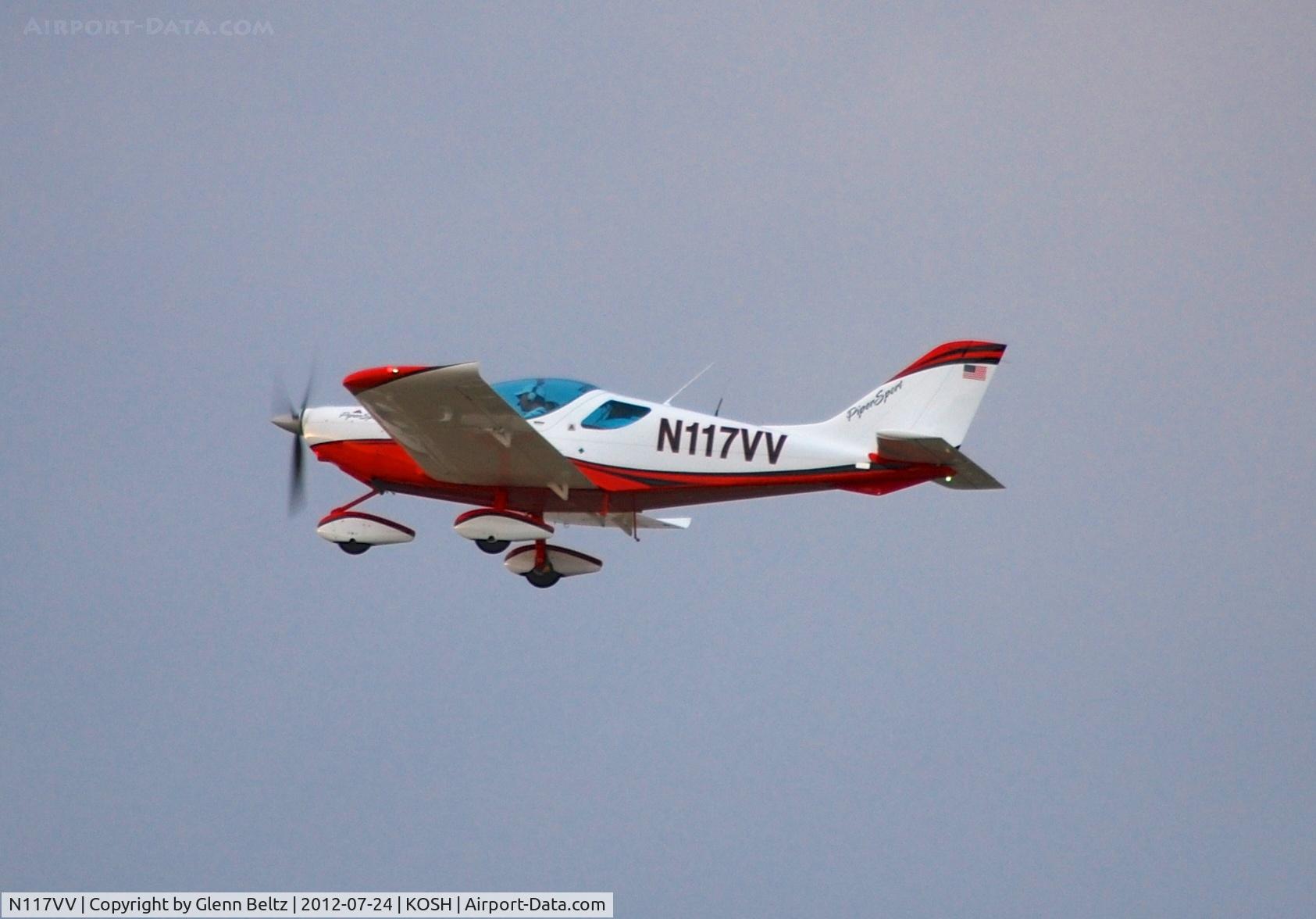 N117VV, SportCruiser (PiperSport) Piper Sport C/N P1001016, Departing EAA Airventure/Oshkosh on 24 July 2012.