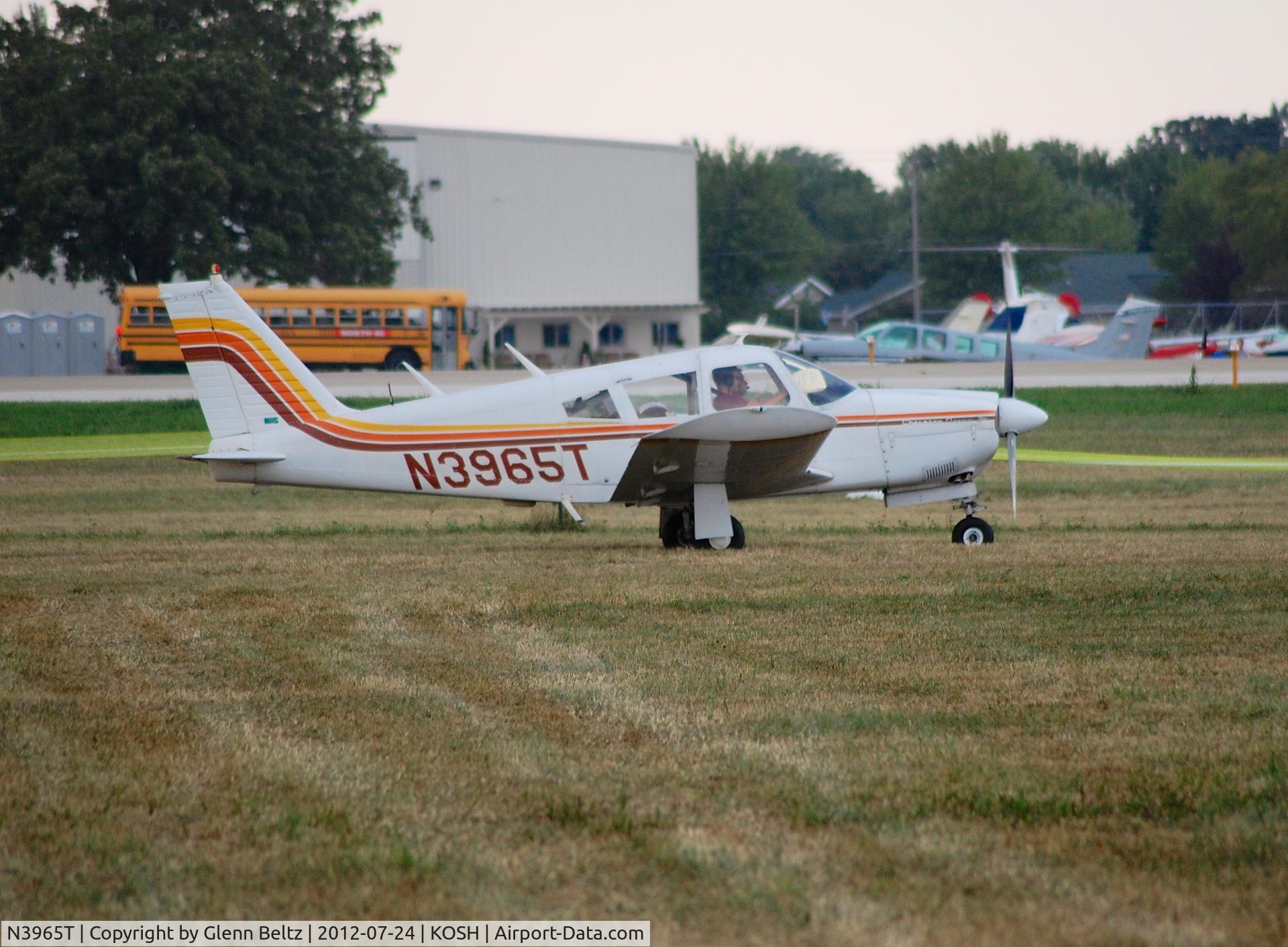 N3965T, 1967 Piper PA-28R-180 Cherokee Arrow C/N 28R-30311, Taxiing for departure at EAA Airventure/Oshkosh on 24 July 2012.