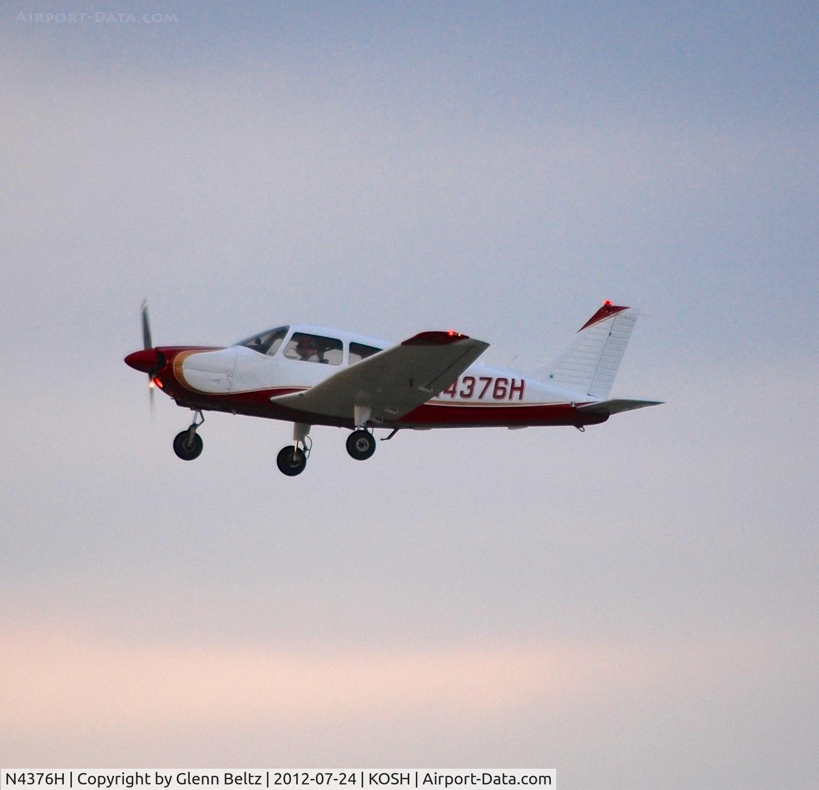 N4376H, 1984 Piper PA-28-181 C/N 28-8490110, Departing EAA Airventure/Oshkosh on 24 July 2012.