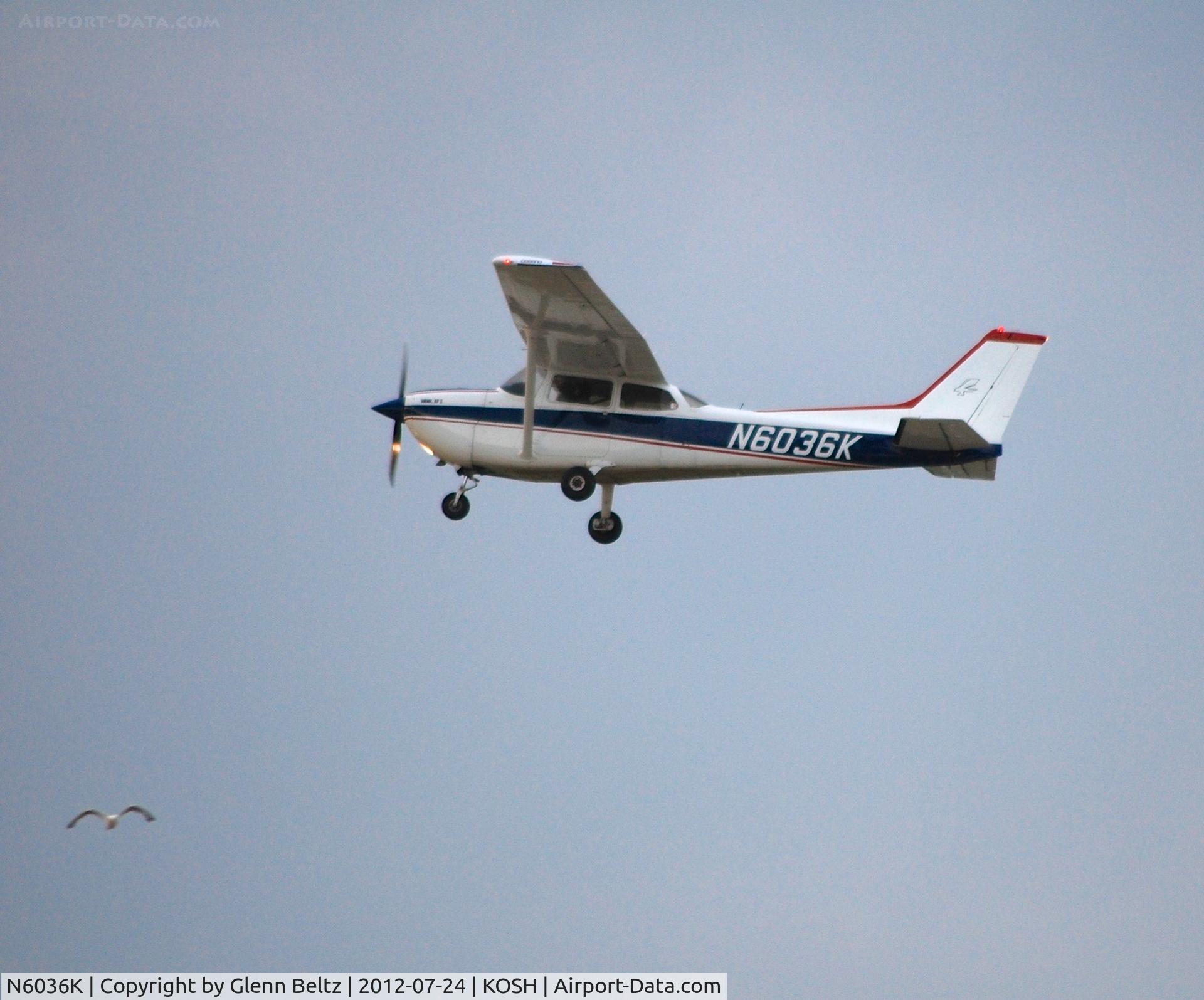N6036K, 1976 Cessna R172K Hawk XP C/N R1722021, Departing EAA Airventure/Oshkosh on 24 July 2012.