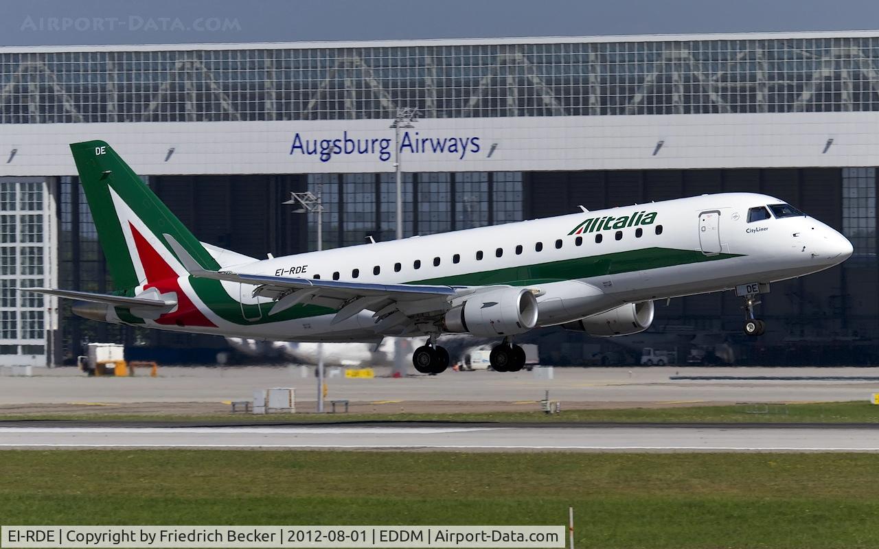 EI-RDE, 2012 Embraer 175LR (ERJ-170-200LR) C/N 17000335, moments prior touchdown