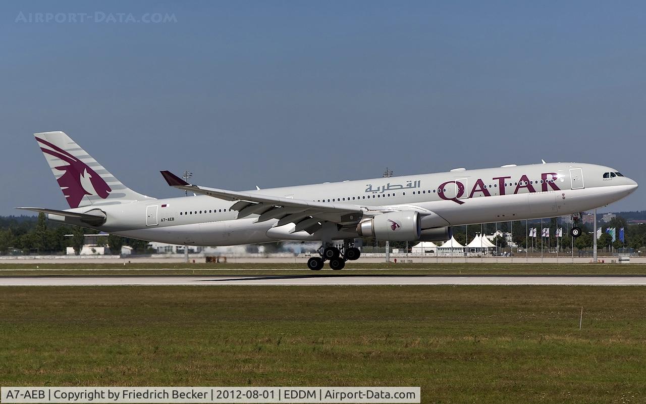 A7-AEB, 2004 Airbus A330-302 C/N 637, moments prior touchdown