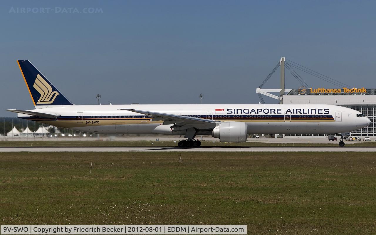 9V-SWO, 2008 Boeing 777-312/ER C/N 34580, departure from Munich