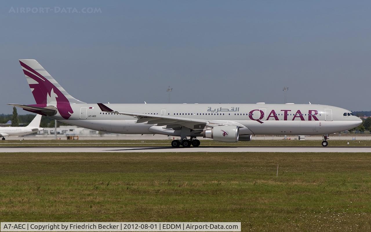 A7-AEC, 2005 Airbus A330-302 C/N 659, departure from Munich