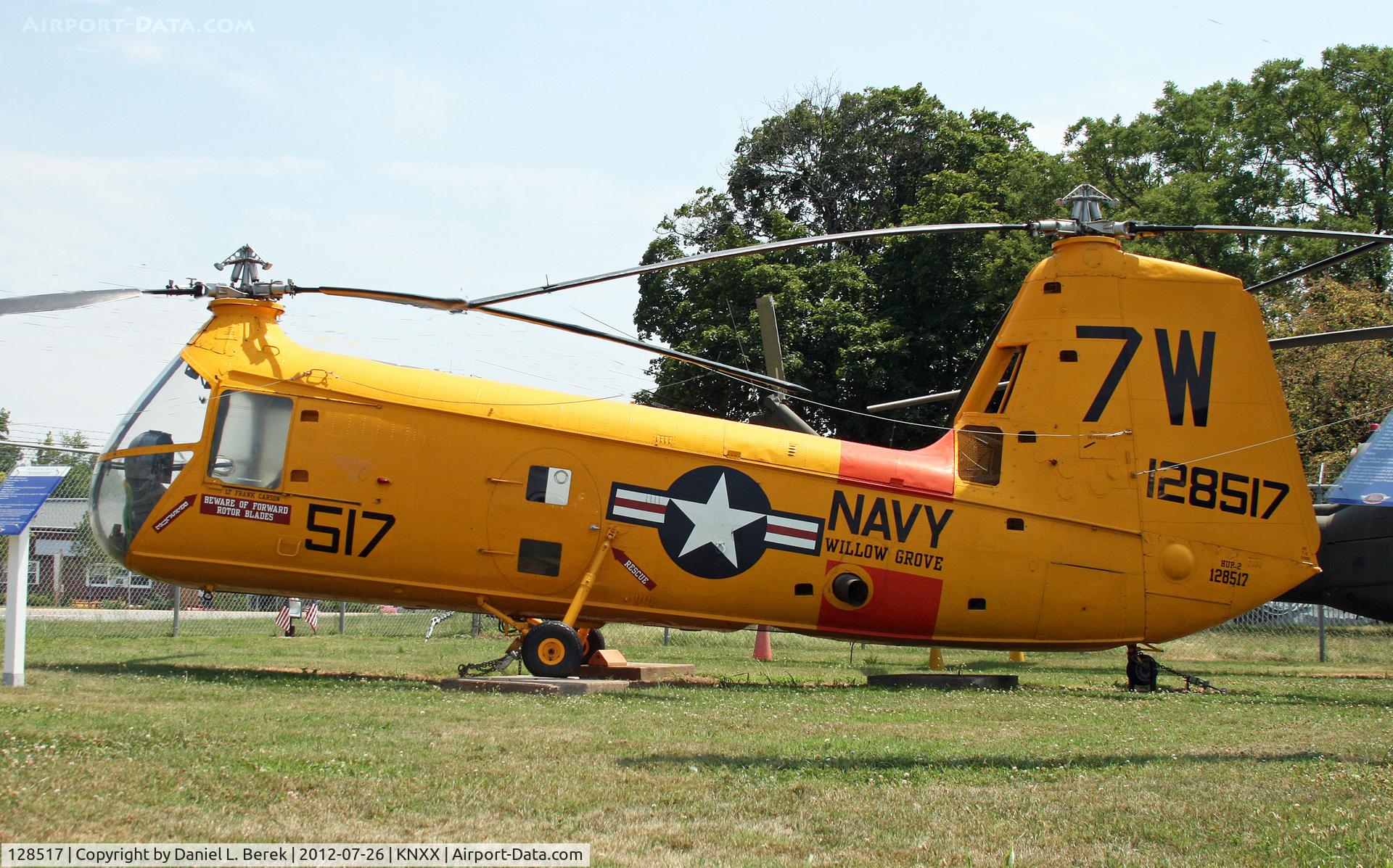 128517, 1952 Piasecki HUP-2 Retriever C/N Not found 128517, The Delaware Valley Historical Aircraft Association retreived this helicopter 1997, after it was donated the previous year, restored it, and have it on permanent display at the Wings of Freedom Museum.