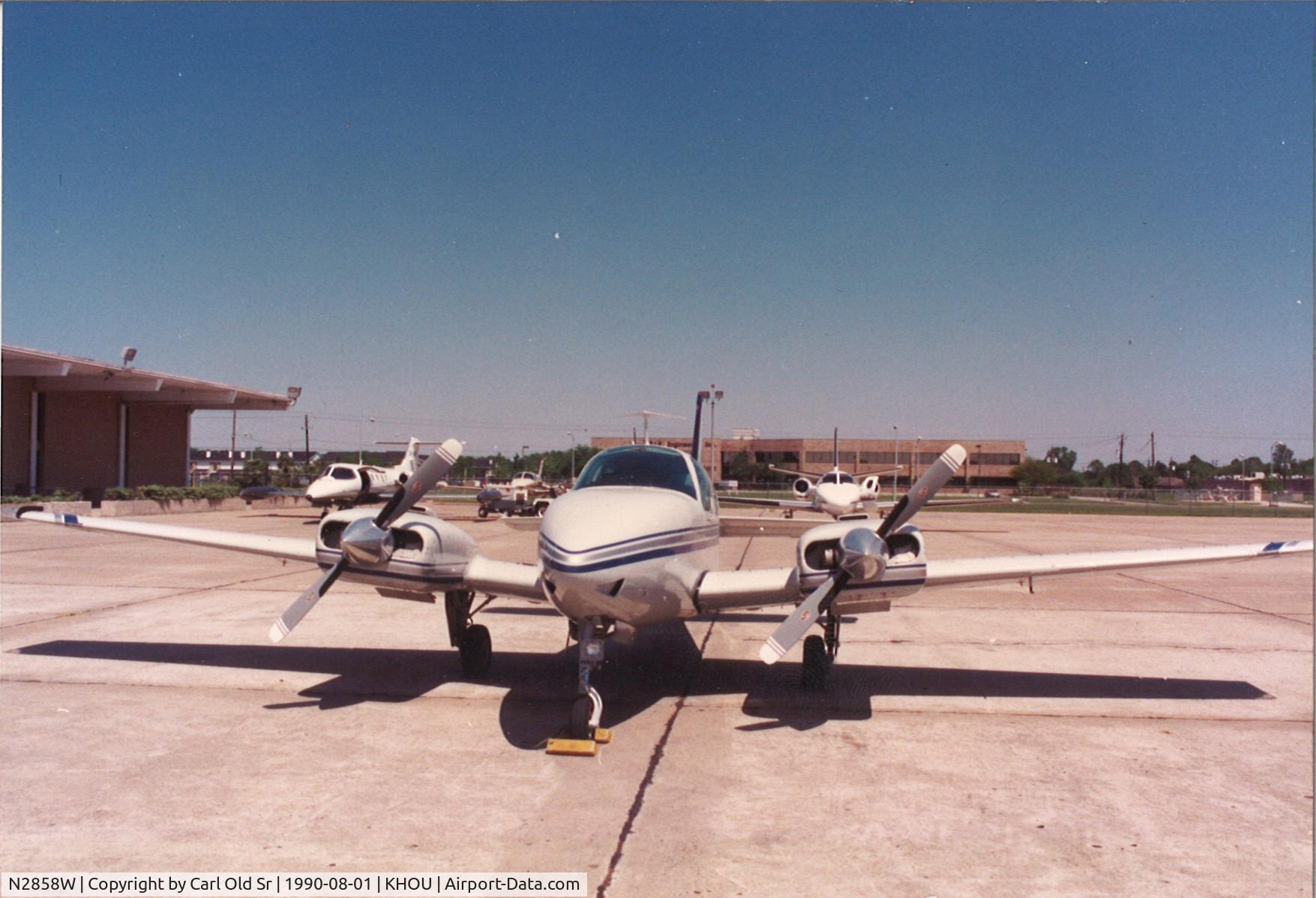 N2858W, 1973 Beech E-55 Baron C/N TE-927, Wonderful aircraft. Best single engine performer in class. I was responsible for the dual brake installation as I was instructing applicants in this aircraft.