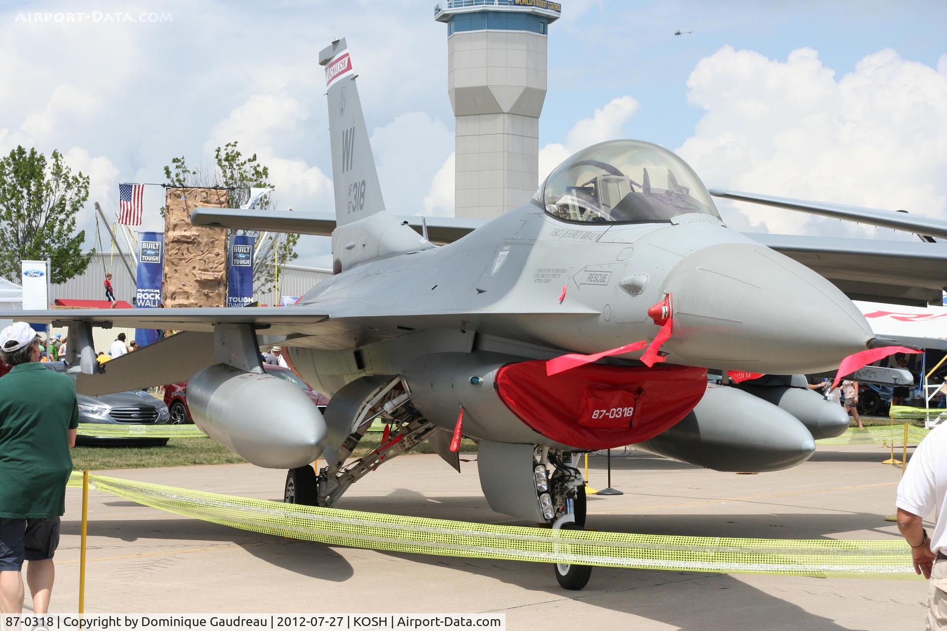 87-0318, General Dynamics F-16C Fighting Falcon C/N 87-0318, Photo from Oshkosh