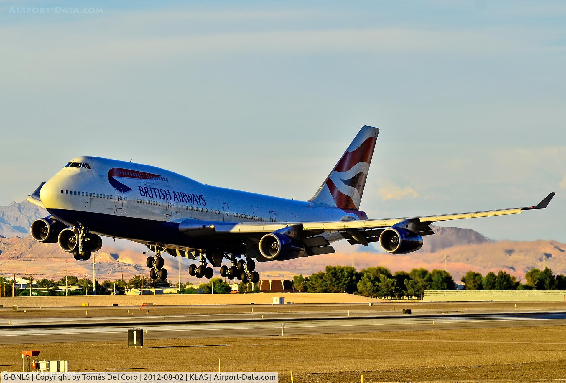 G-BNLS, 1991 Boeing 747-436 C/N 24629, G-BNLS British Airways Boeing 747-436 (cn 24629/841)

Las Vegas - McCarran International (LAS / KLAS)
USA - Nevada, August 02, 2012
Photo: Tomás Del Coro