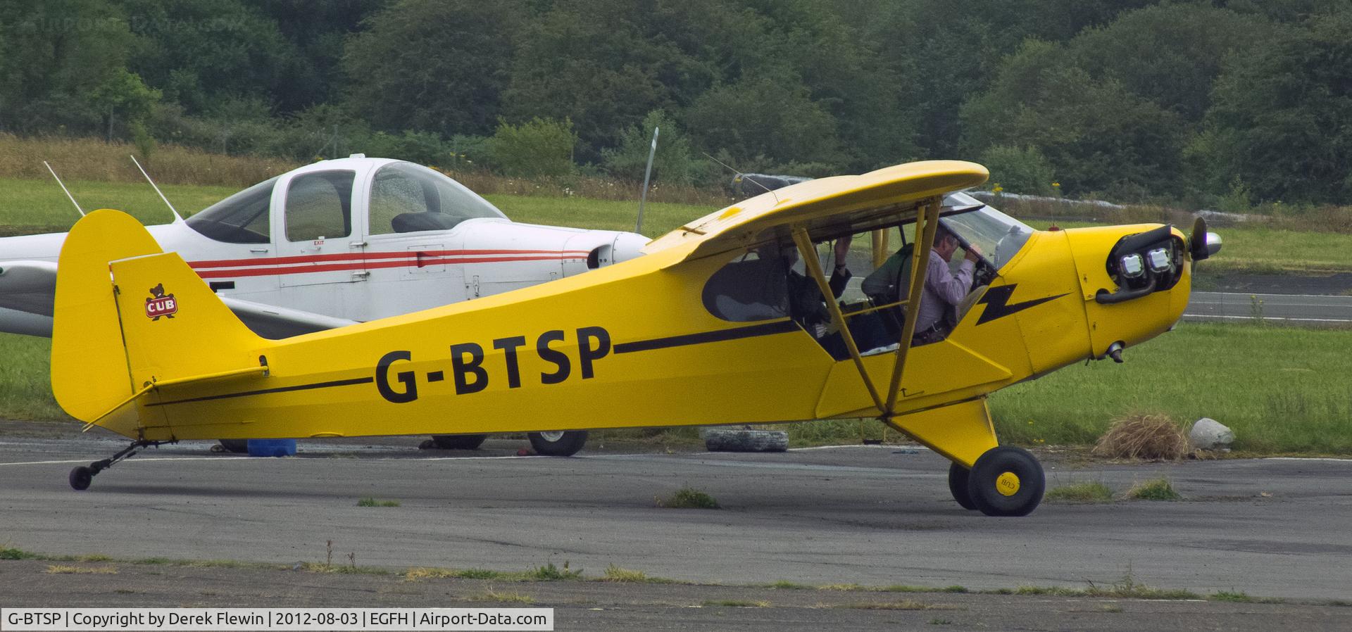G-BTSP, 1941 Piper J3C-65 Cub Cub C/N 7647, Seen at EGFH.