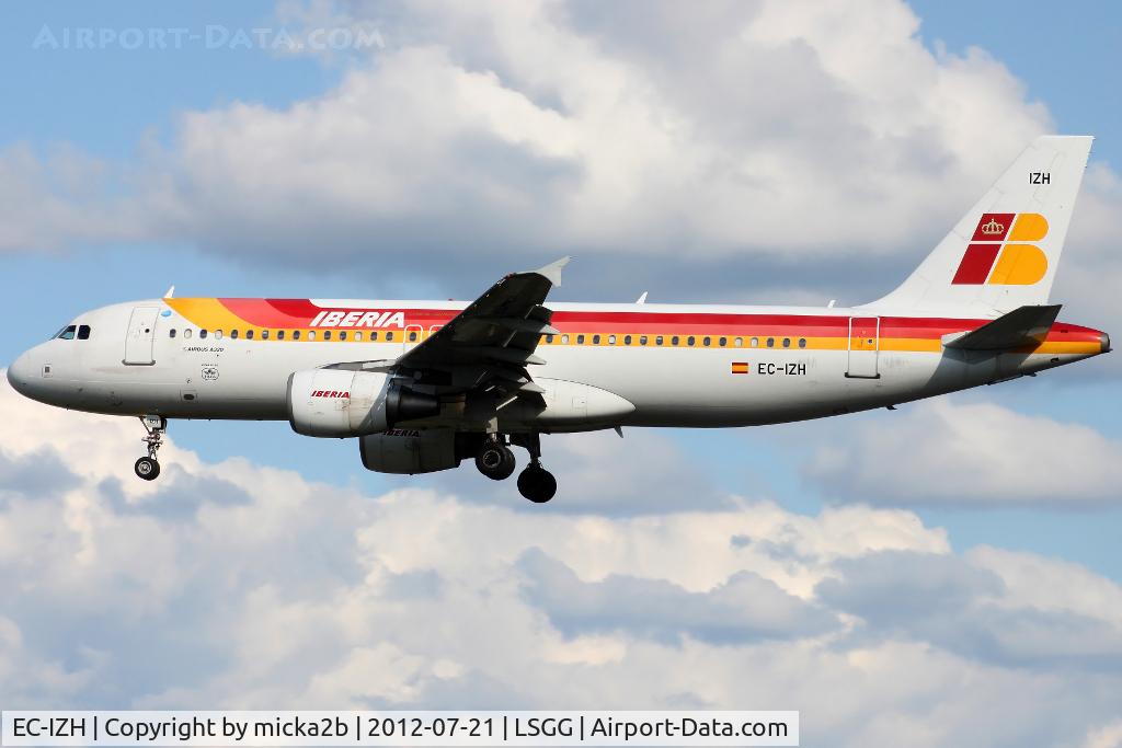 EC-IZH, 2004 Airbus A320-214 C/N 2225, Landing in 05